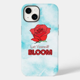 Lass dir selbst Rote Rose Kunst Case-Mate iPhone 14 Hülle