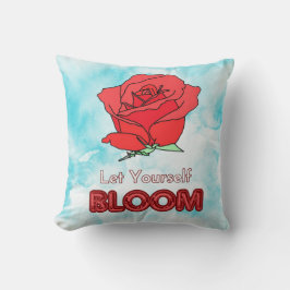 Lass dir selbst Rote Rose Kunst Kissen