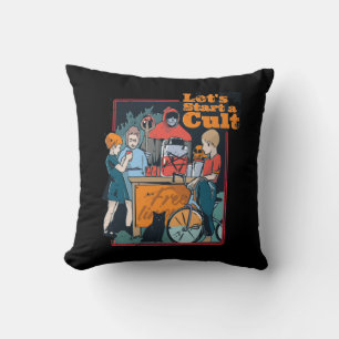 Lass ein Kult-Spooky-Retro-Halloween-Kind zu start Kissen