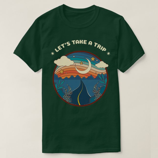 Lass ein Trip Retro Camper Design Großes Geschenk  T-Shirt (Design vorne)