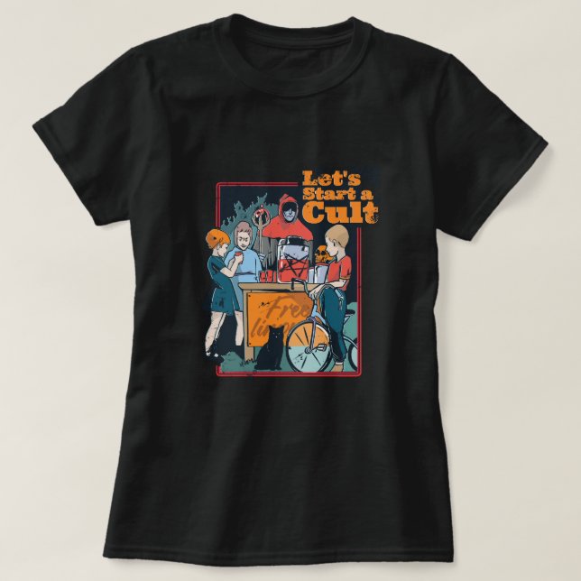 Lass eine Cult Spooky Retro Halloween Womens T-Shirt (Design vorne)