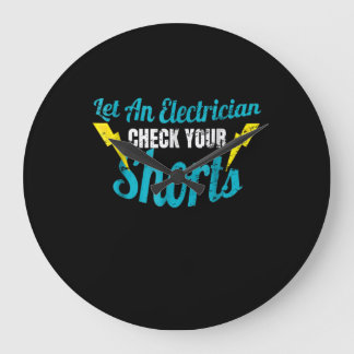 Lass einem Elektro-Karo Ihre Shorts Funny Große Wanduhr