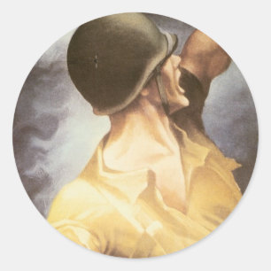 Lass 'Em Have it - Kaufen Sie Kriegsanleihen Runder Aufkleber