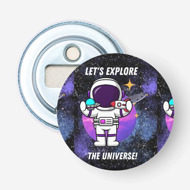 lass erforscht das Universum Flaschenöffner (Vorderseite)