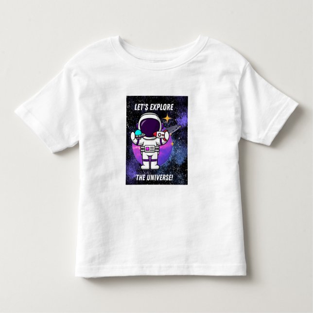 lass erforscht das Universum Kleinkind T-shirt (Vorderseite)