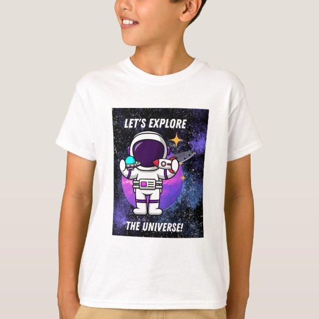lass erforscht das Universum T-Shirt (Vorderseite)
