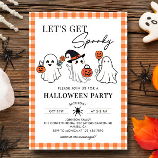 Lass erhalten Spooky Ghost Halloween-Party Einladu Einladung