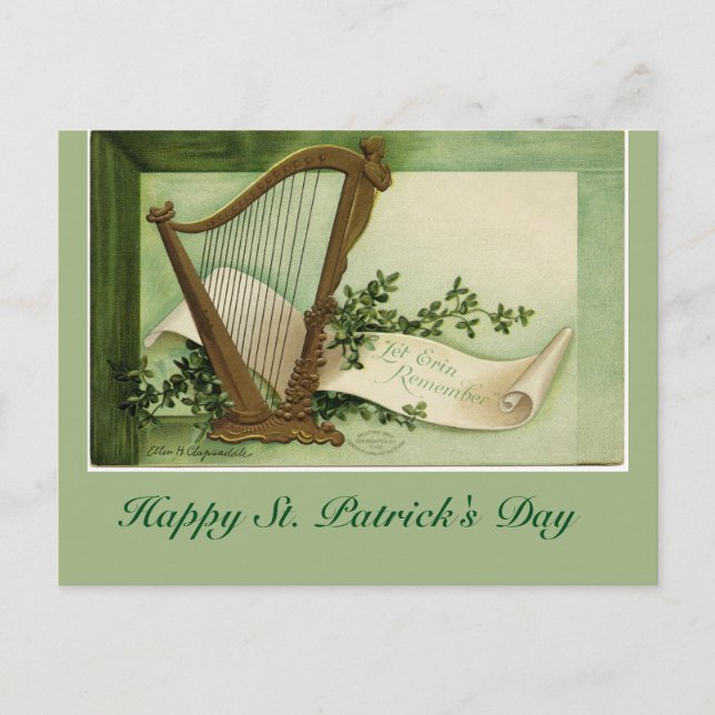 Lass Erin Zur Erinnerung St. Patrick's Day Postcar Postkarte (Vorderseite)