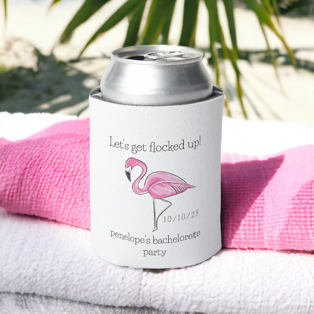 Lass erledigen Flamingo Bachelorette Dosenkühler (Von Creator hochgeladen)