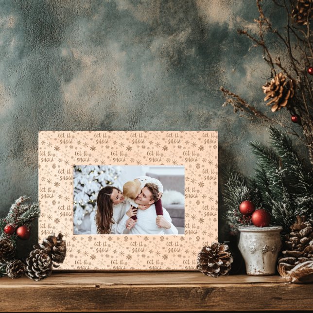 Lass es aus Holz schneien Geätzte Rahmen (Let It Snow Etched Laser Frame)