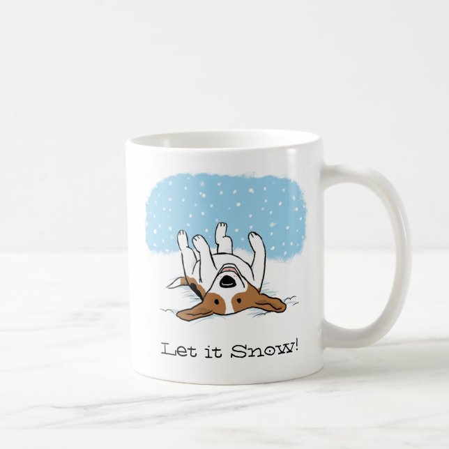 Lass es Beagle schneien | Niedlicher Urlaub für Hu Kaffeetasse (Rechts)