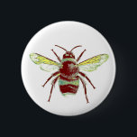 Lass es Bee Button<br><div class="desc">Original Grafik Bienendesign perfekt für jede Art von Statement-Stücken</div>