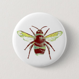 Lass es Biene Pin sein Button