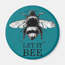 Lass es Biene Vintage Natur Hummel