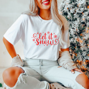 Lass es den T - Shirt der Frauen zu Weihnachten er