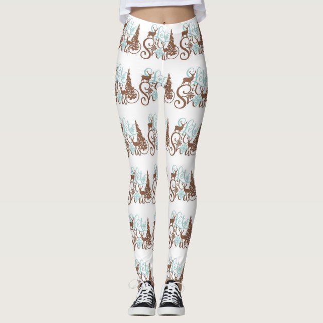 Lass es die Leggings der Frauen schnee. (Vorderseite)