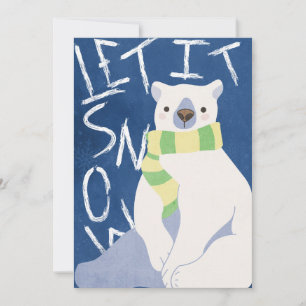 Lass es die Weihnachtskarte für den Polar-Bären sc Feiertagskarte