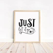 Lass es einfach los - Boho-Minimalist-Motivationsp