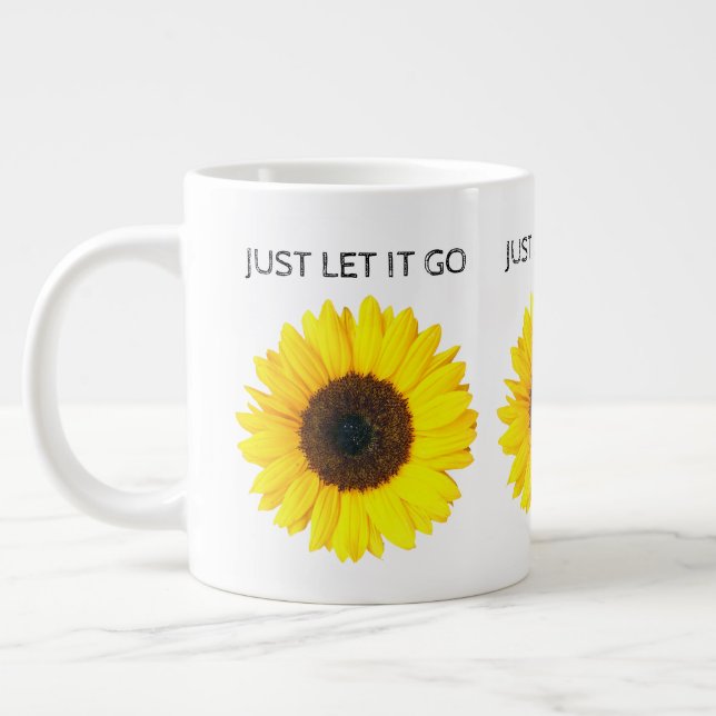 Lass es einfach zu Sonnenblumen Jumbo-Tasse (Links)