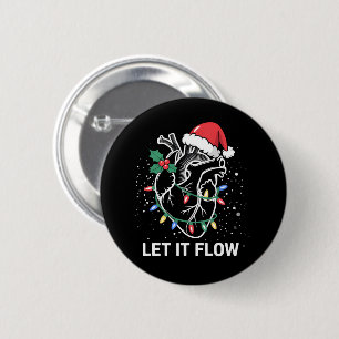 Lass es fließen Anatomie Herz Kardiologie Krankens Button