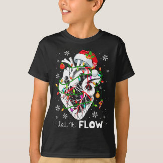 Lass es fließend Xmas Anatomie Santa Herz Teil Car T-Shirt