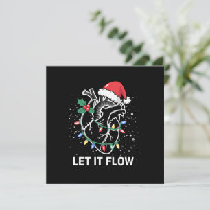 Lass es fließt Anatomie Herzkrankheit Weihnachtsma Feiertagskarte