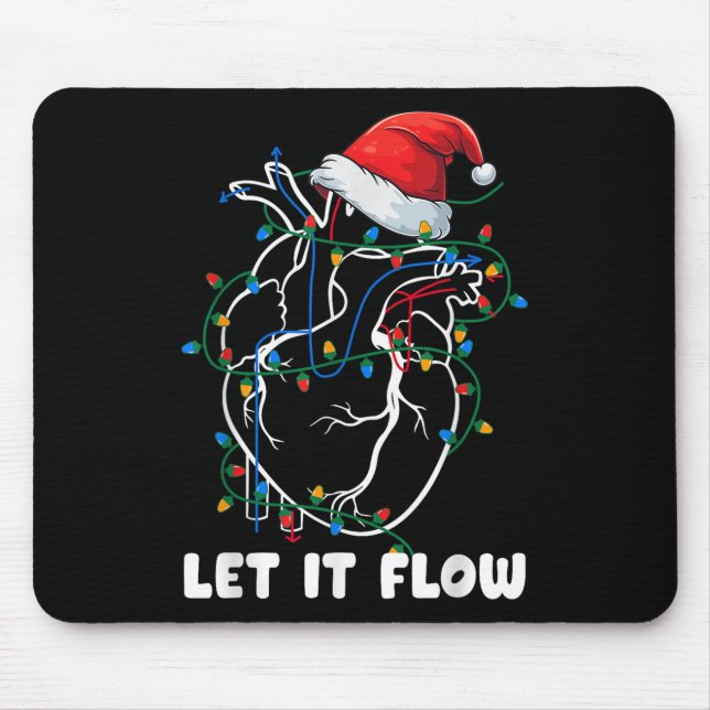 Lass es fließt Anatomie Herzkrankheit Weihnachtsma Mousepad (Vorne)