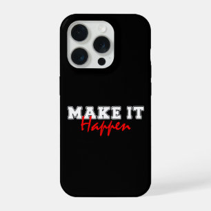 Lass es geschehen – Fette rote Motivationszitat-De iPhone 15 Pro Hülle