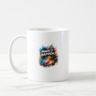 Lass es geschehen Motivierendes abstraktes Design Kaffeetasse
