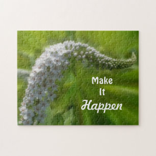 Lass es geschehen Wildblumen-Inspirationszitat Puzzle