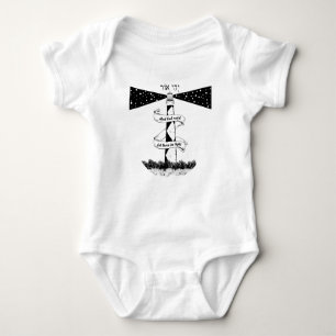 LASS ES GIBT LICHT Leuchtturm schwarz-weiß Baby Strampler