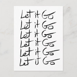 Lass es GO! Motivierend Kalligraphie Postkarte
