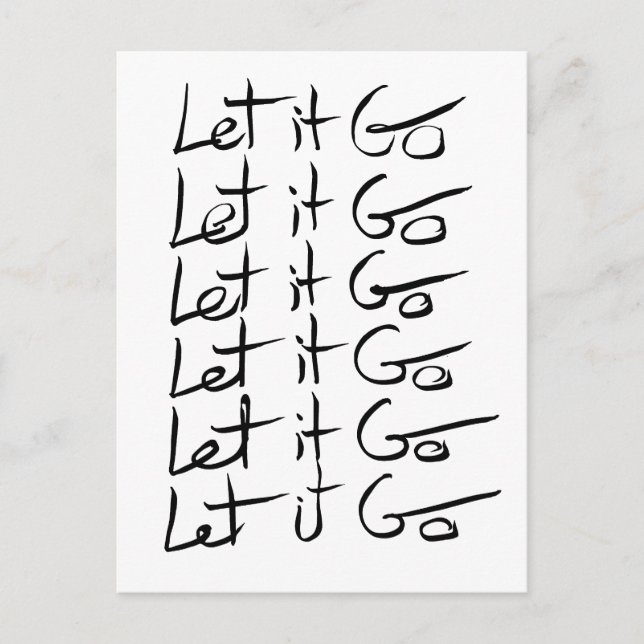 Lass es GO! Motivierend Kalligraphie Postkarte (Vorderseite)