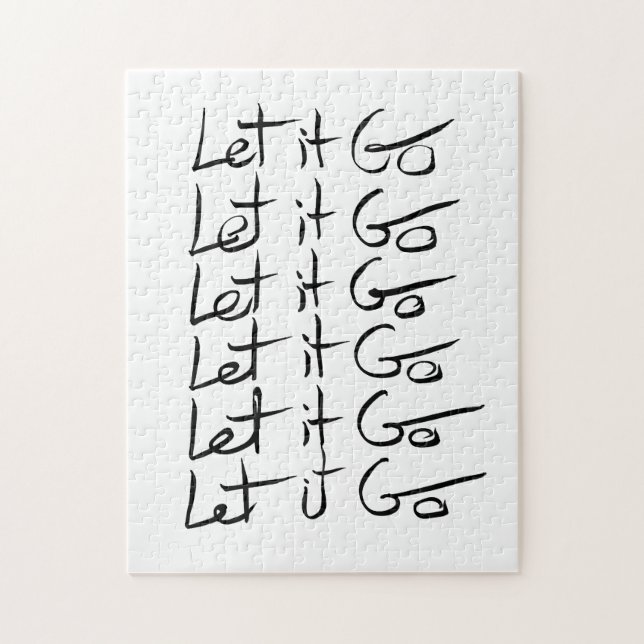 Lass es GO! Motivierend Kalligraphie Puzzle (Vertikal)