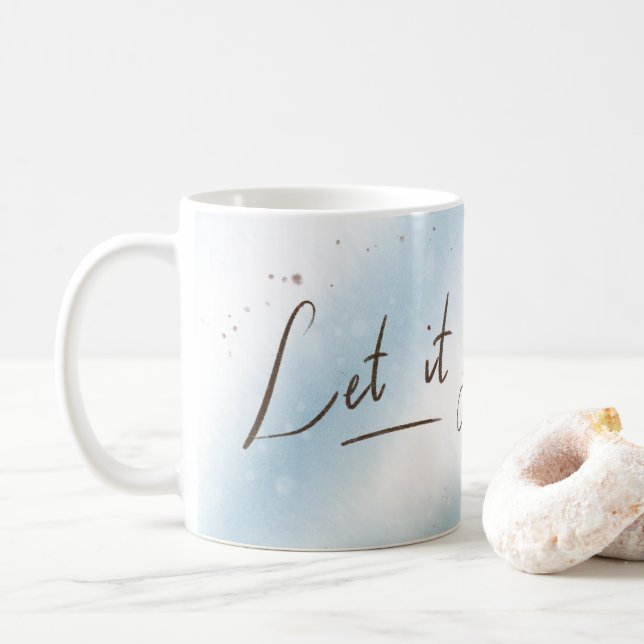 Lass es Go Tasse | Blaues Mädchen (Mit Donut)