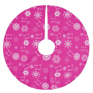 Lass es heißen rosa erscheinen polyester weihnachtsbaumdecke