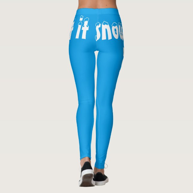 Lass es hellblaue Leggings schneien (Rückseite)