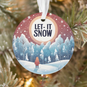 Lass es mit einer schönen Vintage-Landschaft schne Ornament