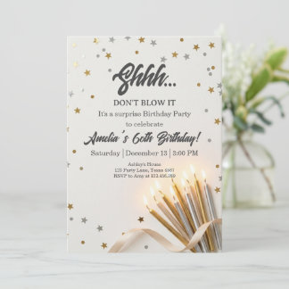 Lass es nicht platzen Gold Glitter Überraschungs-G Einladung