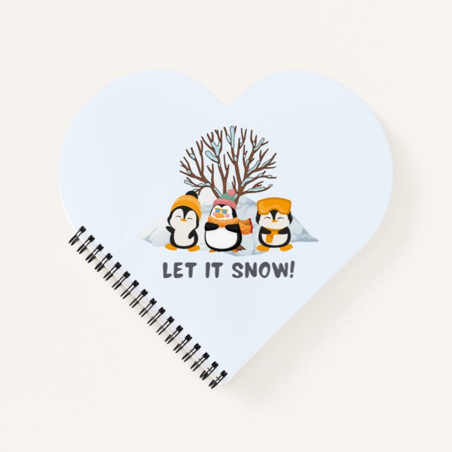 Lass es Pinguine schneien Notizbuch (Vorderseite)