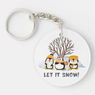 Lass es Pinguine schneien Schlüsselanhänger