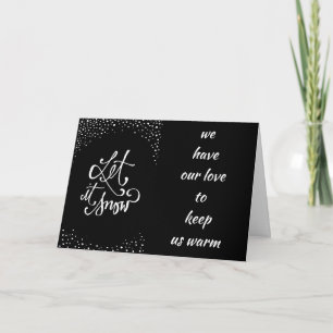 "LASS ES SCHNEE", HABEN WIR "MISTLETOM", UM UNS DI KARTE