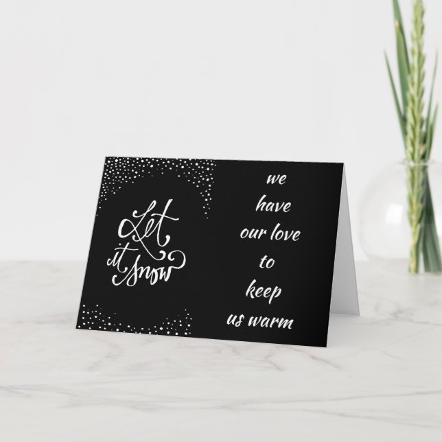 "LASS ES SCHNEE", HABEN WIR "MISTLETOM", UM UNS DI KARTE (Vorderseite)