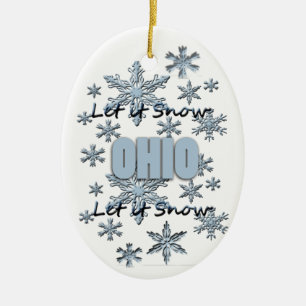 Lass es Schnee Ohio Weihnachtsschmuck