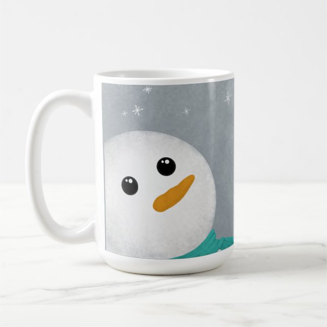 Lass es Schnee Snowman Kaffeetasse (Links)