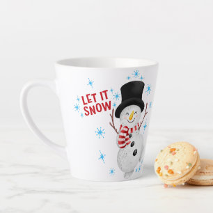 Lass es Schnee Snowman Milchtasse