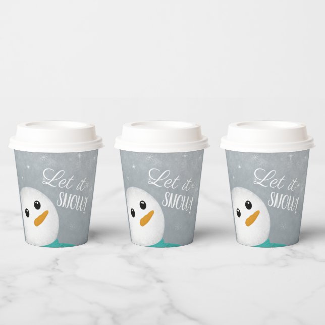Lass es Schnee Snowman Pappbecher (Multi)