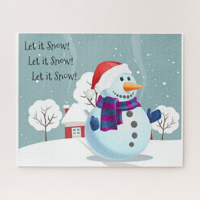 Lass es Schnee Snowman Puzzle (Horizontal)