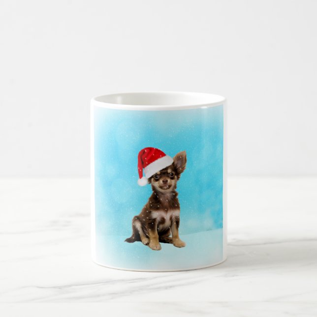 Lass es Schnee Weihnachten Chihuahua Hund tragen H Tasse (Mittel)