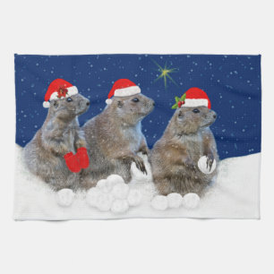 Lass es Schnee Weihnachts Küchentücher Handtuch